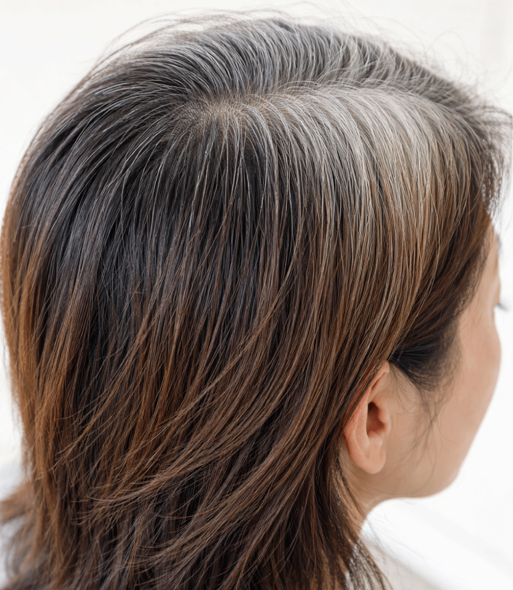 白髪染めをやめる途中過程