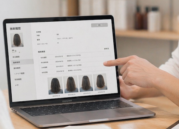 施術履歴管理のイメージ