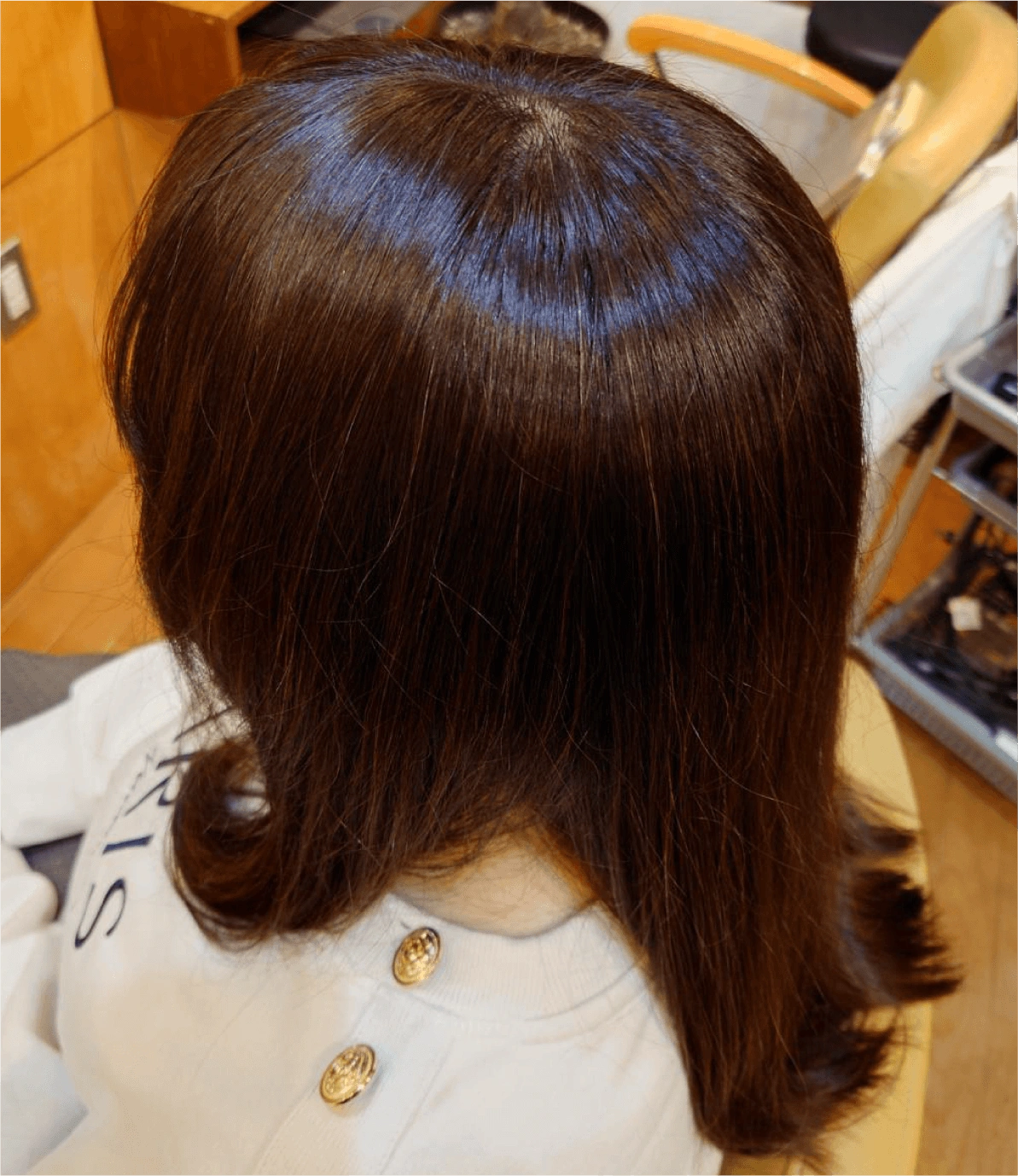 施術後の髪