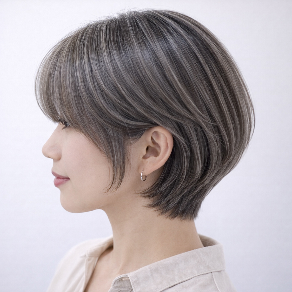 白髪移行のためのトリートメントカラー