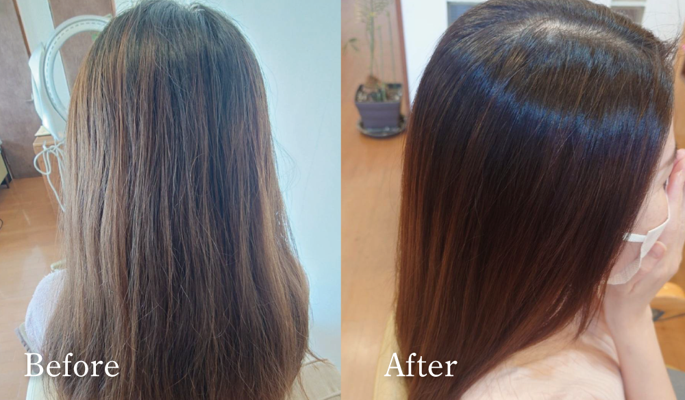 美髪矯正ストレート Before&After