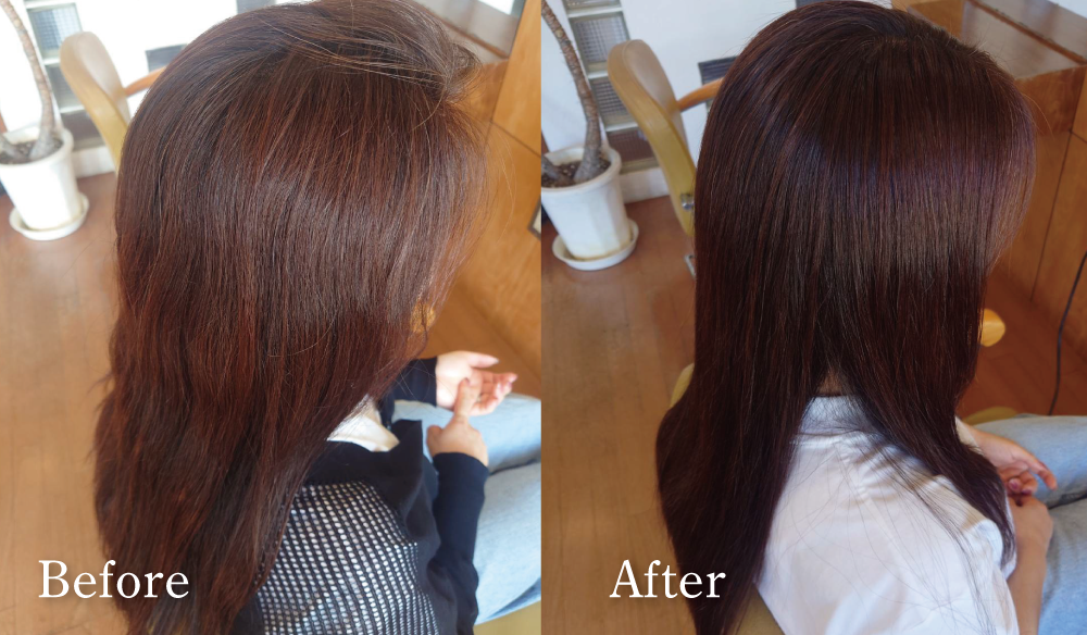 美髪矯正ストレート Before&After