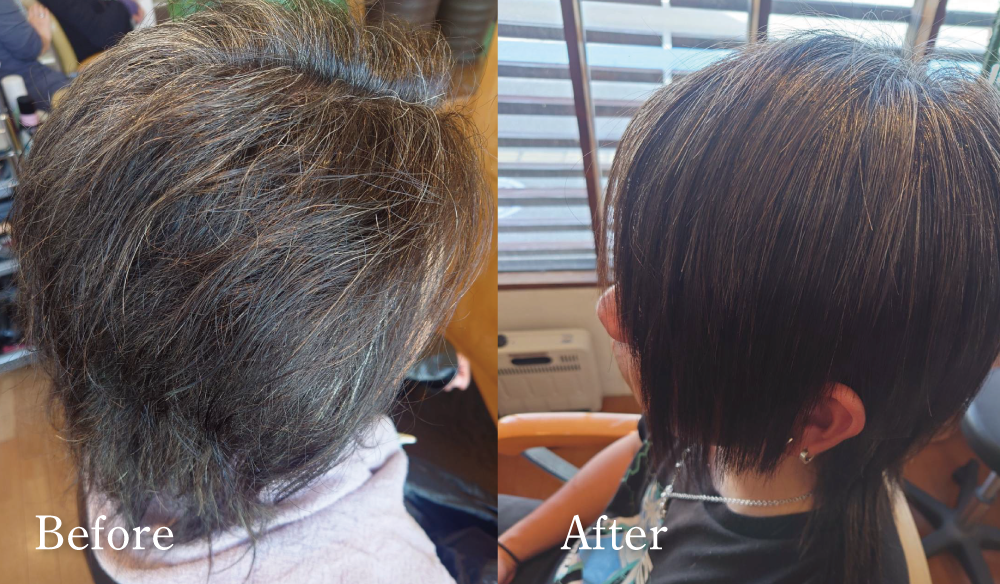 美髪矯正ストレート Before&After