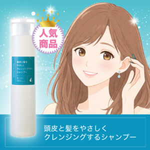 頭皮と髪をやさしくクレンジングするシャンプー